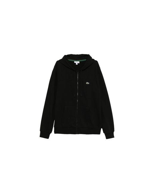 Lacoste Black Classic Fit Zipped Fleece Sweatshirt Sh9809 031" for men