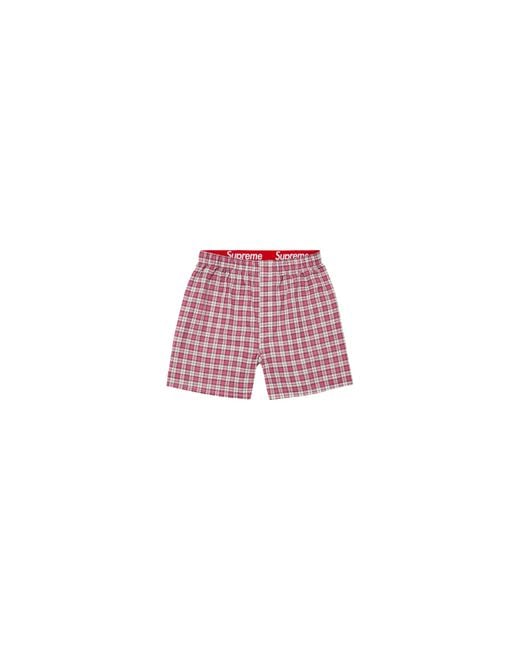 Supreme Black Hanes Plaid Boxers (4 Pack) "Fw26