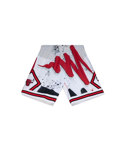 Mitchell & Ness Red Hyper Hoops Swingman Shorts "Nba Chicago Bulls 1997" Pfsw1254 Cbu97Pppwhit" for men