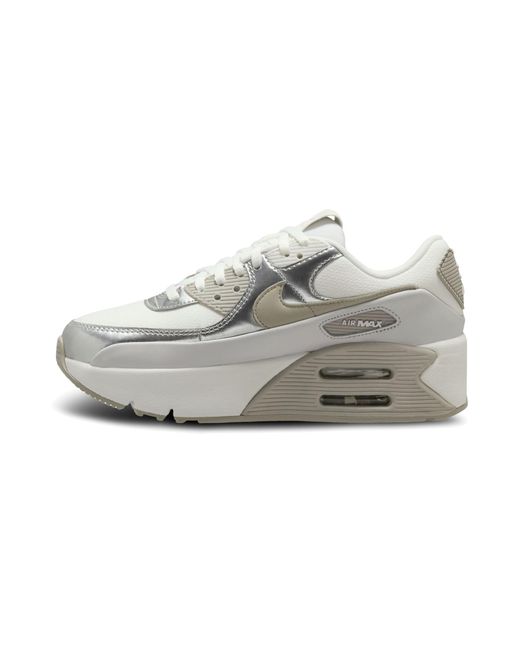 Nike Gray Air Max 90 Lv8 "Vast Metallic Platinum" Ib0170 101"