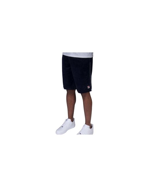 Fila Black Cristaudo Velour Shorts Lm181L24 412" for men