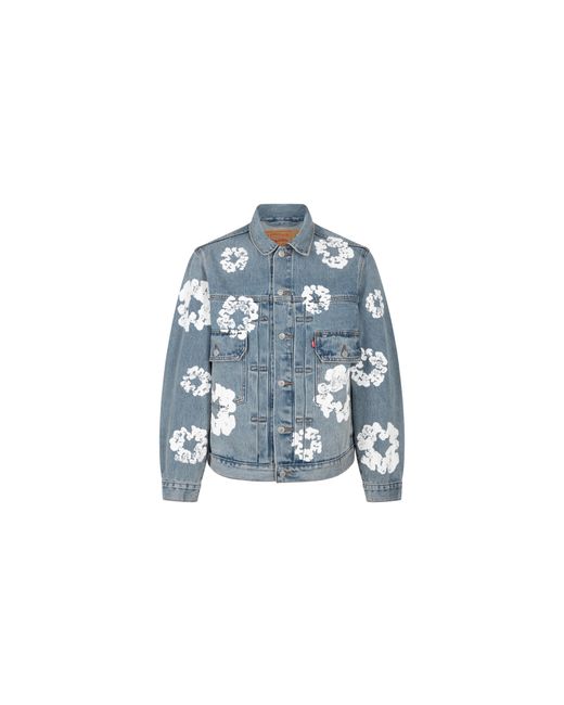 DENIM TEARS Blue The Cotton Wreath Denim Jacket "Light Wash" Dt13" for men