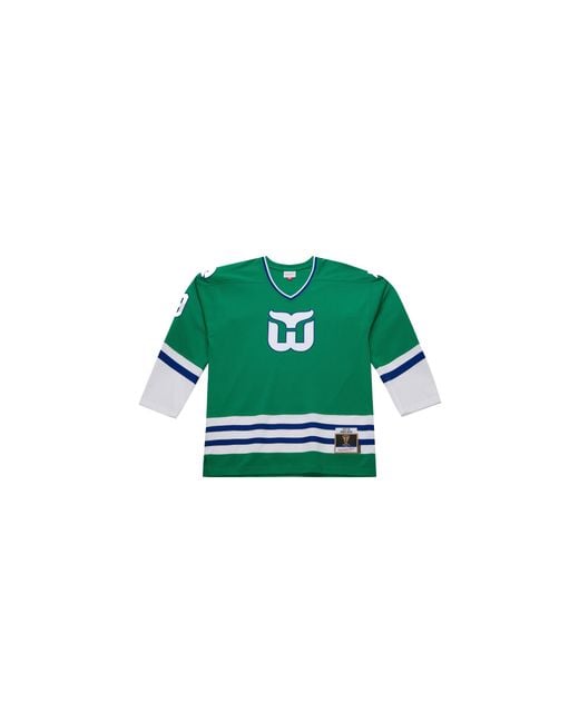 Mitchell & Ness Green Nhl Dark Jersey Whalers 1979 Gordie Howe Jy9032 Hwhgren" for men