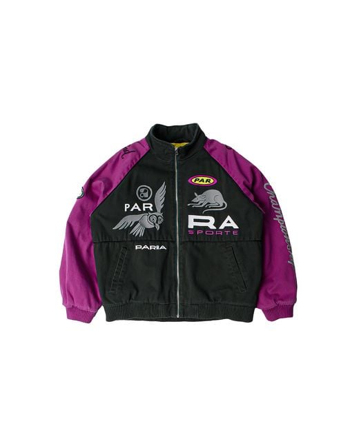 by Parra Black Owl Meets Rat Racing Jacket 55100-Purp" for men