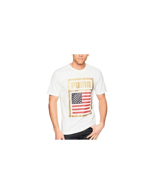 PUMA Black Forever Football Country T-Shirt "Usa for men