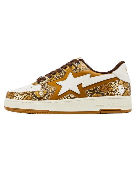 A Bathing Ape Black Tape Sta Ssense Exclusive "Tan Snakeskin" 1K70191329 Bwx" for men
