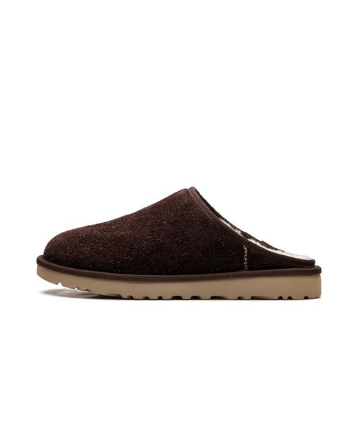 Ugg Black Classic Slip-On Shaggy Suede Slipper "Burnt Cedar" 1153104 Bcdr" for men