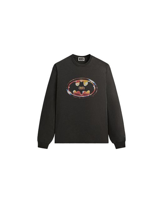 Kith Black Batman Logo Vintage Long Sleeve T-Shirt Khm032795 001" for men