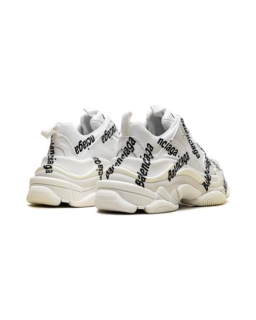 Balenciaga Black Triple S "All Over Logo