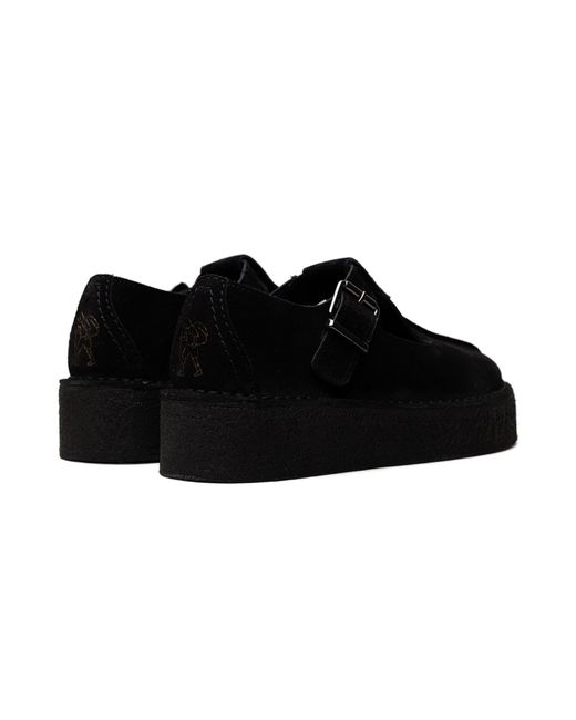 Clarks Black Trek Wedge T-Bar Suede" 26180222"