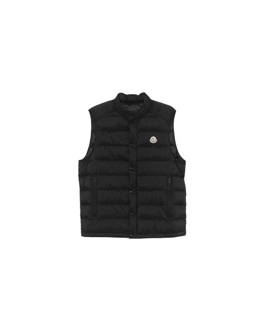 Moncler Black Barthe Down Quilted Vest L10911A00078597Yd999" for men