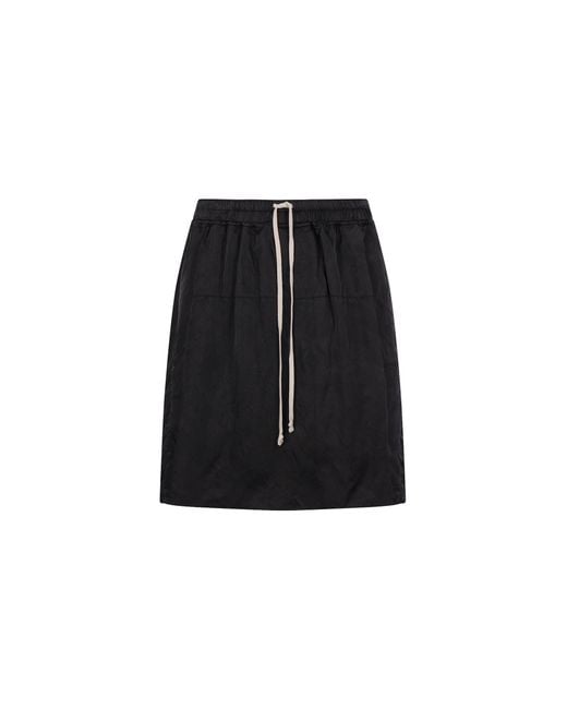 Rick Owens Black Temple Kilt Shorts Ru01F2385 N 09" for men