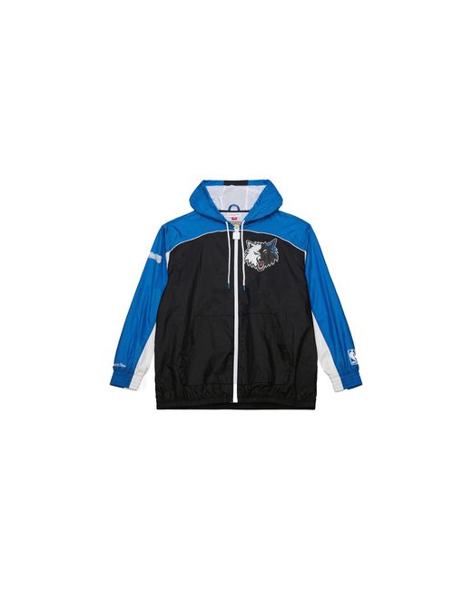 Mitchell & Ness Blue Big Shot Premium Windbreaker "Minnesota Timberwolves" Zf8070 Mtimtwh" for men