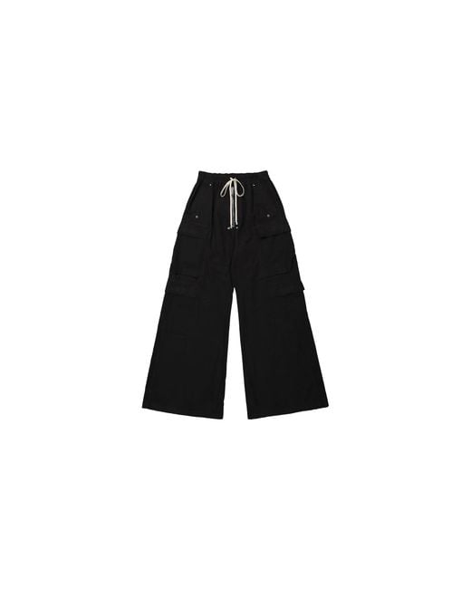 Rick Owens Black Double Cargo Jumbo Belas Pants Du02D2398 Cfl 09" for men