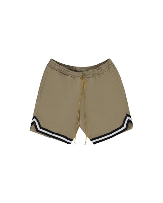 Rhude Green Twill Shorts Rhdmbtm0287 Bei" for men