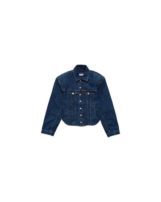 Martine Rose Blue Extreme Shoulder Denim Jacket 251Wd08514" for men