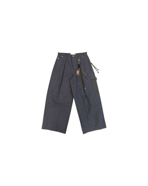 Song For The Mute Black Super Baggy Pants "Cotton Moleskin for men