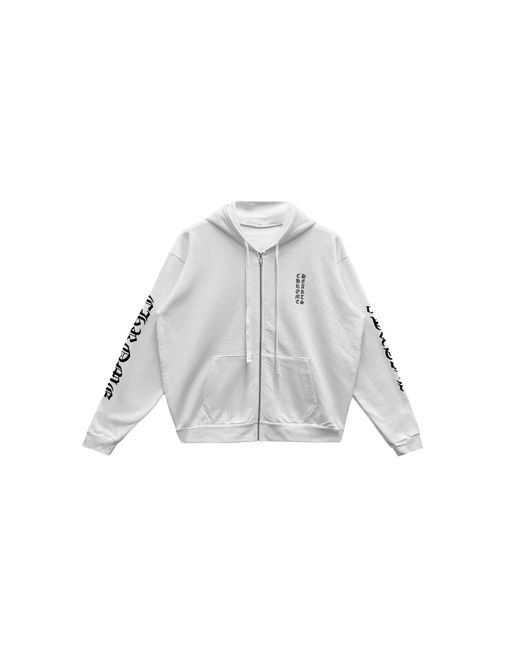 Chrome Hearts Black Monogram Vertical Logo Zip Up Hoodie Chrm0349" for men