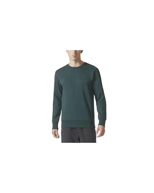 Adidas Black Essential 3S Crew Sweatshirt Night Bs2220" for men
