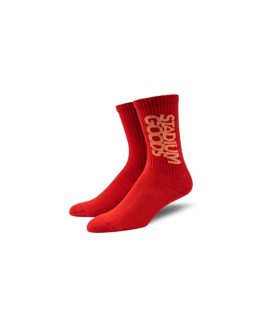 Stadium Goods Red Crew Sock Rose" Sgs0454"