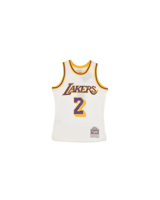 Mitchell & Ness Black Swingman Jersey Lakers 1996 "Derek Fisher" Tfsm5052 Lal96Dfiofwh" for men