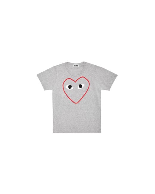 COMME DES GARÇONS PLAY Black Heart Sketch Ss T-Shirt Az T266 051 1 4" for men