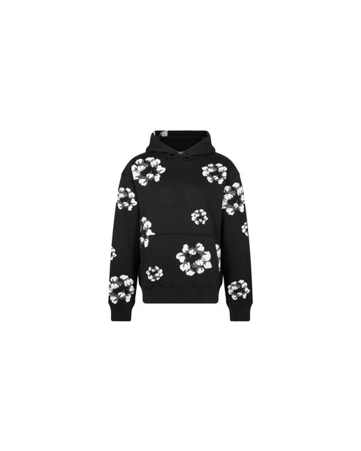 DENIM TEARS Black Cactus Tears Wreath Hoodie Dt042" for men