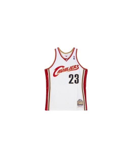 Mitchell & Ness Black Authentic Jersey "Nba Cleveland Cavaliers 03 Lebron James" Ajy4Cp19125 Ccawhit03Lja" for men
