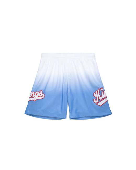Mitchell & Ness Blue Fadeaway Swingman Shorts "Nba Sacramento Kings 1985" Smsh4298 Ski85Pppwhlb" for men