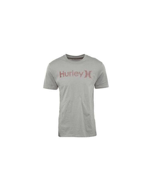 Hurley Black One & Only Push Thru T-Shirt "Light Iron Ore" Mts0008680-05V" for men