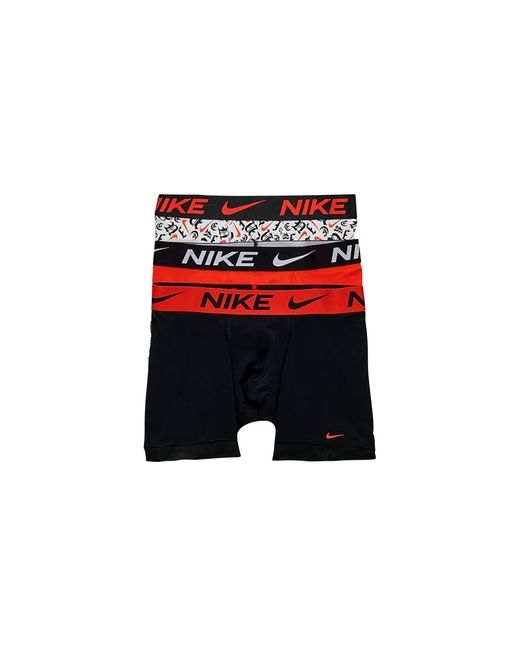Nike Black Dri-Fit Essential Micro Trunks (3 Pack) Animal Print Goth Print" Ke1157 111" for men