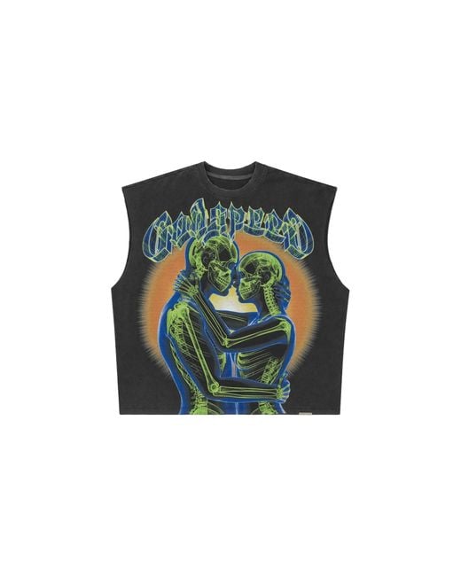 GODSPEED NEW YORK Green S.2.S Sleeveless T-Shirt Wash" Gs612" for men