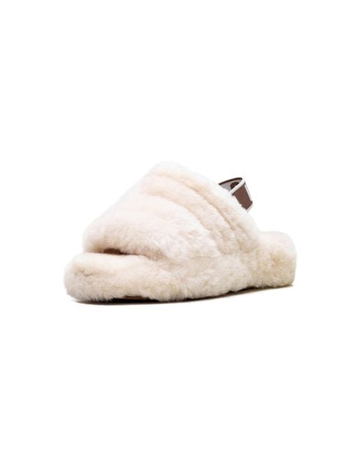 Ugg Black Fluff Yeah Slide 1095119 Nat"