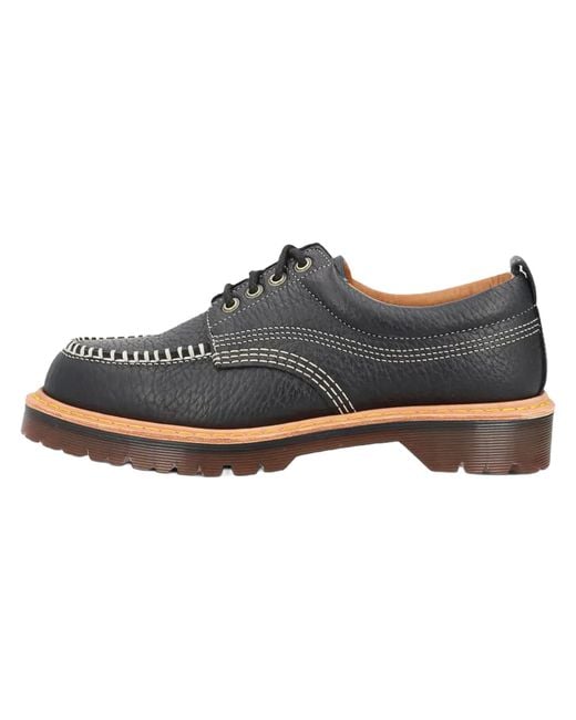Dr. Martens Black Lowell Moc Toe Shoes Wild Grain" 42445001" for men