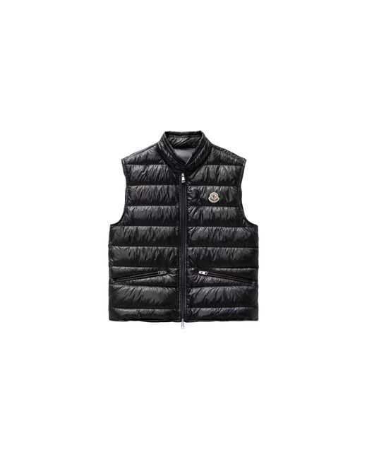 Moncler Black Gui Down Vest Mon72" for men
