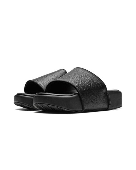 Y-3 Black Slide Shoes for men