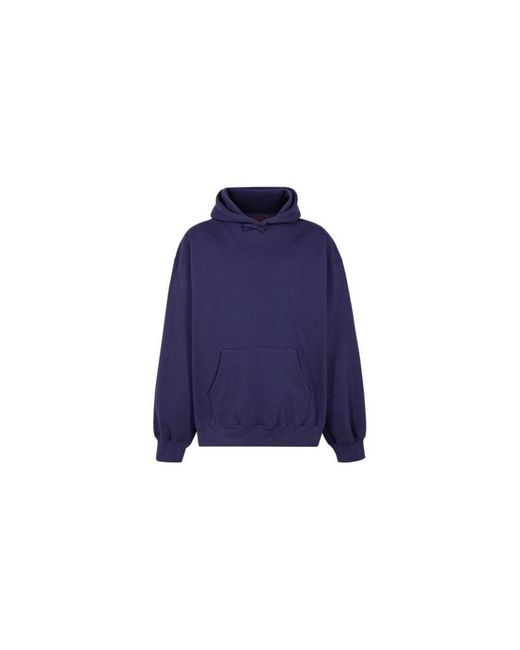 Supreme Blue Satin Appliqué Hooded Sweatshirt "fw23