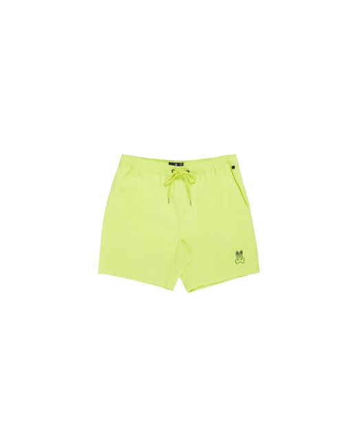 Psycho Bunny Black Strype Hydrochromic Swim Trunks "Lime Granita" B6W816X1Nl Lmg" for men
