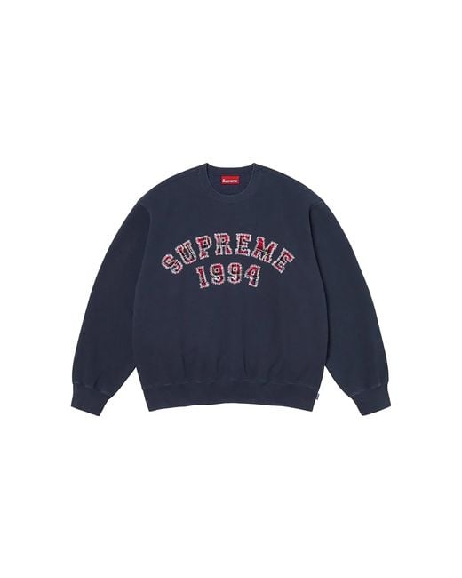 Supreme Blue Plaid Arc Crewneck "Ss26