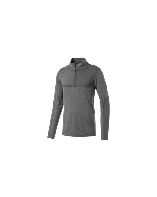 PUMA Black Evoknit 1/4 Zip Jacket "Medium Heather" 578794 01" for men