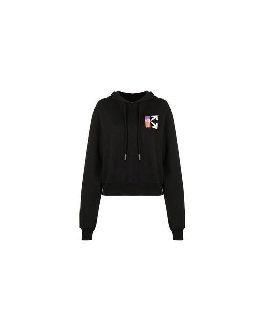Off-White c/o Virgil Abloh Black Gradient Crop Hoodie Multi" Owbb016R21Jer0011084"