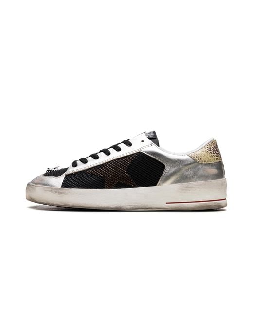 Golden Goose Deluxe Brand Black Stardan Lab Leather And Mesh With Golden Star" Gmf00128 F006429 82783" for men
