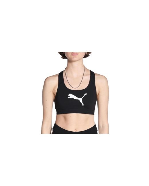 PUMA Black Training Pwrshape Forever Logo Bra Top 515991 10"