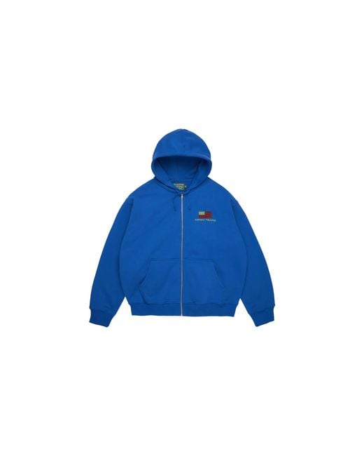DENIM TEARS Blue Pan African Zip Hoodie Dt916" for men