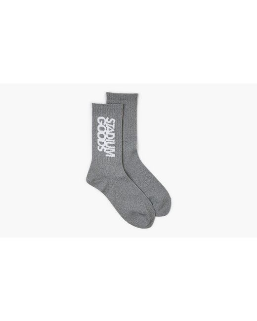 Stadium Goods Gray Reflective Crew Socks