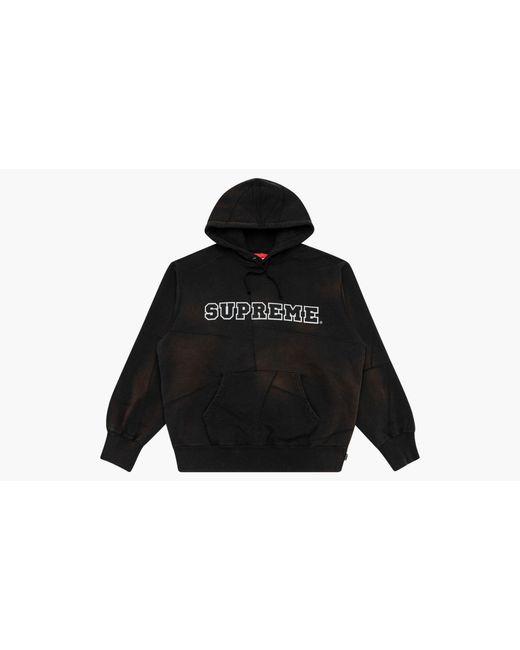Supreme Black Patchwork Hoodie "fw 20" for men