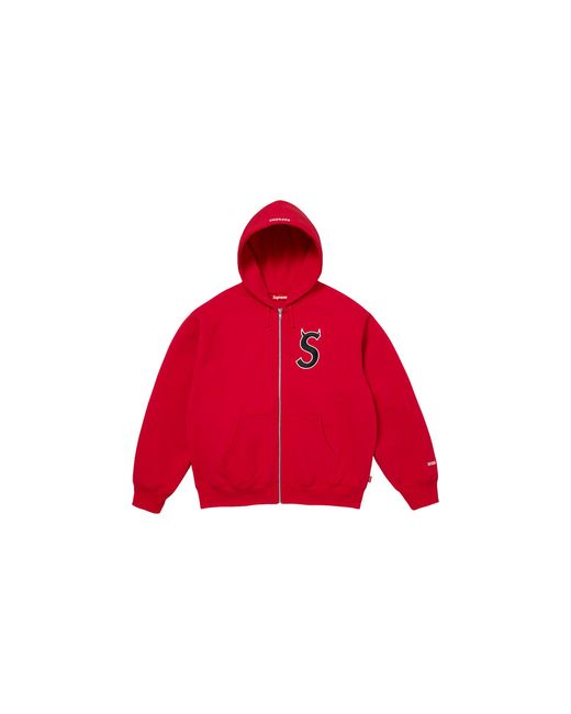 Supreme Devil S Logo Zip Up Hooded Sweatshirt 