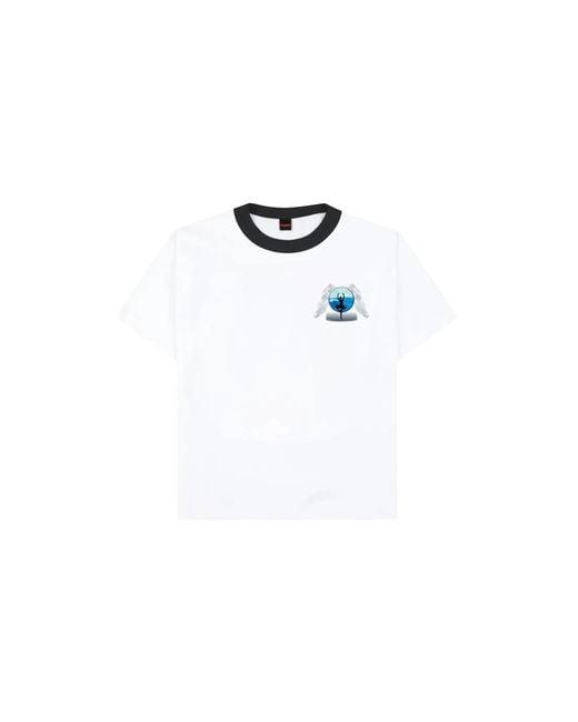 Pleasures Black Angel Place Ringer T-Shirt P25W069- for men