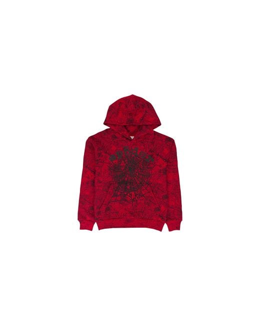 Sp5der Red Og Tree Camo Hoodie 97" for men