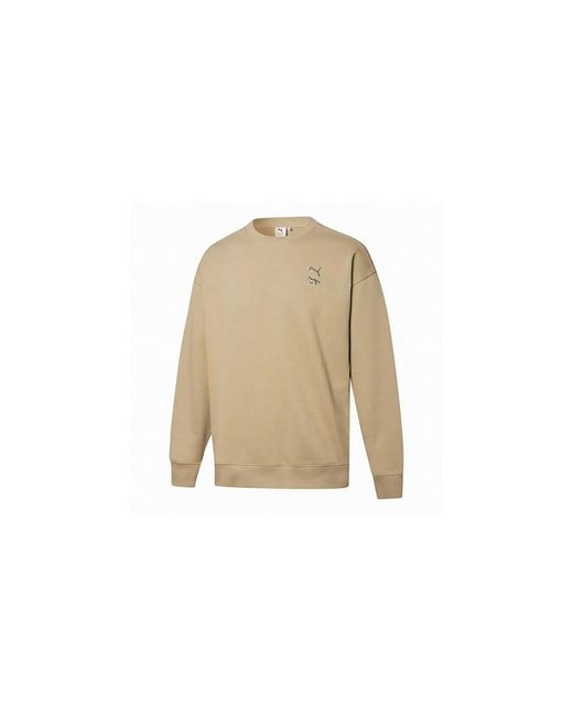 PUMA Black Crewneck Sweatshirt "Maison Kitsune for men